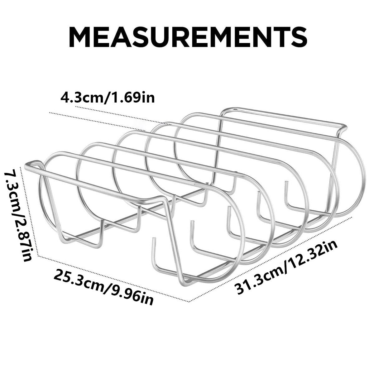 Barbecue Grill Net Outdoor BBQ Rack Cooking Basket Baking Tool Picnic Camping - Black 3