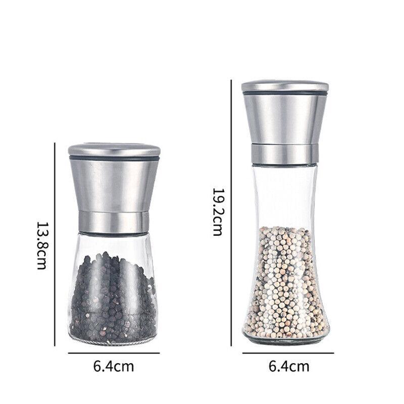 Stainless Steel Manual Salt and Pepper Grinder with Adjustable Ceramic Core - 200ML 3
