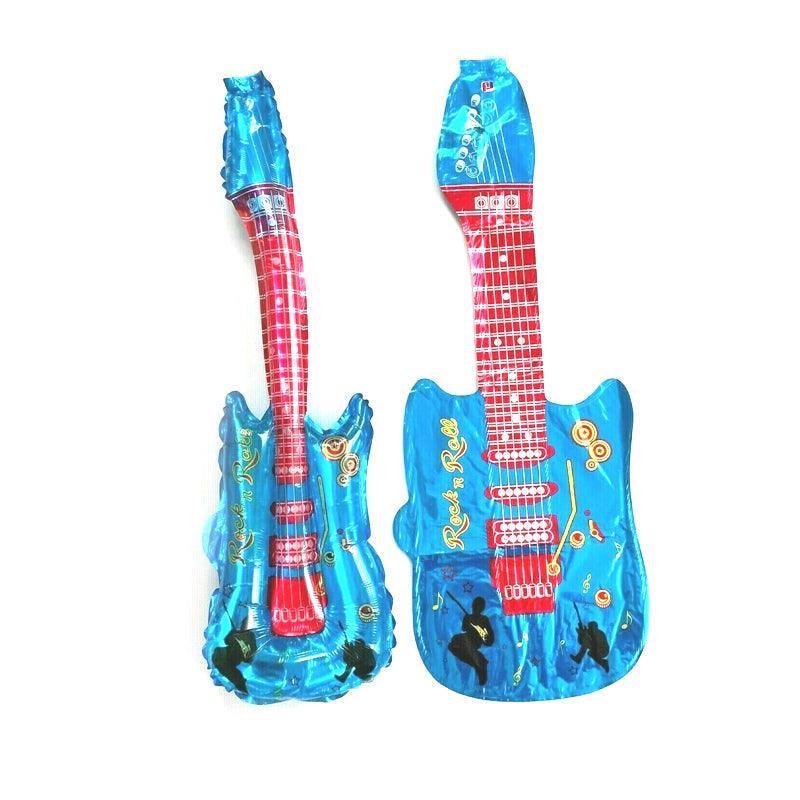 Guitar Foil Balloon Air Fill Rock and Roll Music Party Wedding Birthday Decoration - Rose Red 8