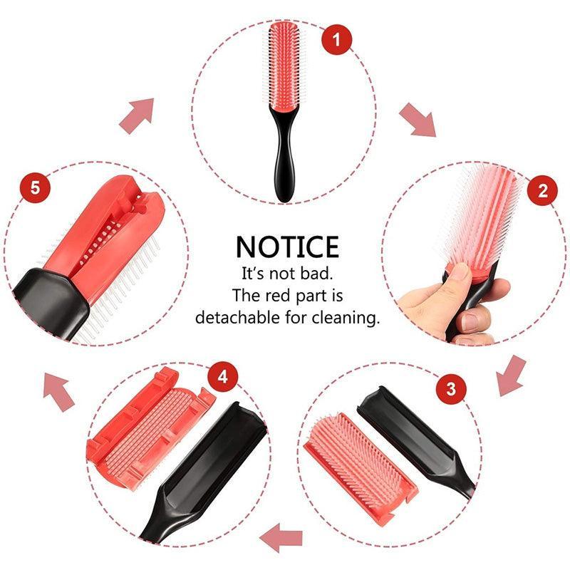 Hair Styling Brush Classic D3 Medium 9 Row Comb Styling Hairbrush 3