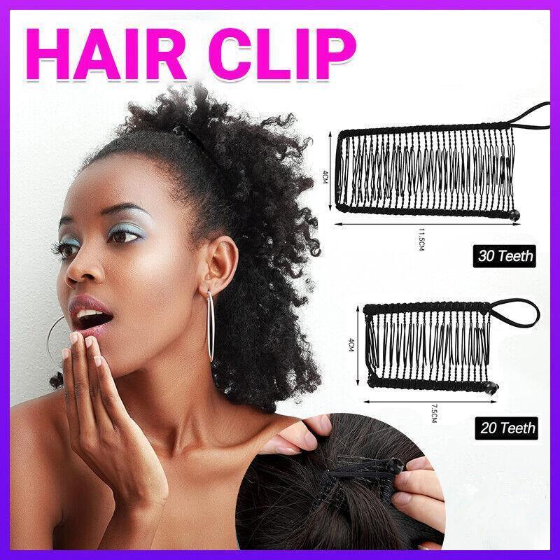 Vintage Banana Hair Clip Christmas Hair Claw Accessory Stretchable Banana Comb - 20 Teeth