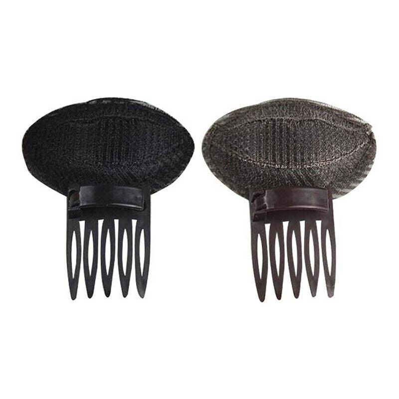 2Pcs Diy Invisible Hair Volume Increase Fluffy Puff Sponge Pad Clip Comb Girls