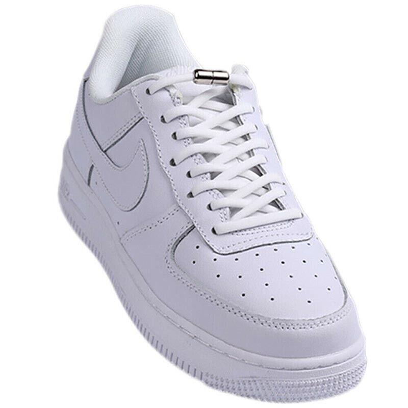 No Tie Locked Elastic Shoelace Shoe Lace Lazy Laces Sneakers Sports - Grey 5