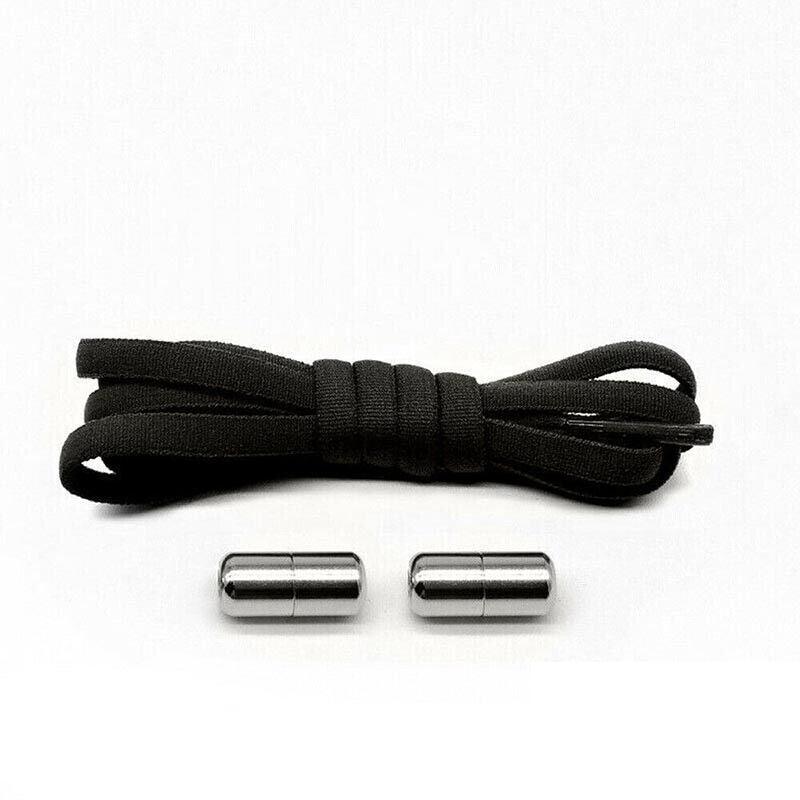 No Tie Locked Elastic Shoelace Shoe Lace Lazy Laces Sneakers Sports - Grey 6