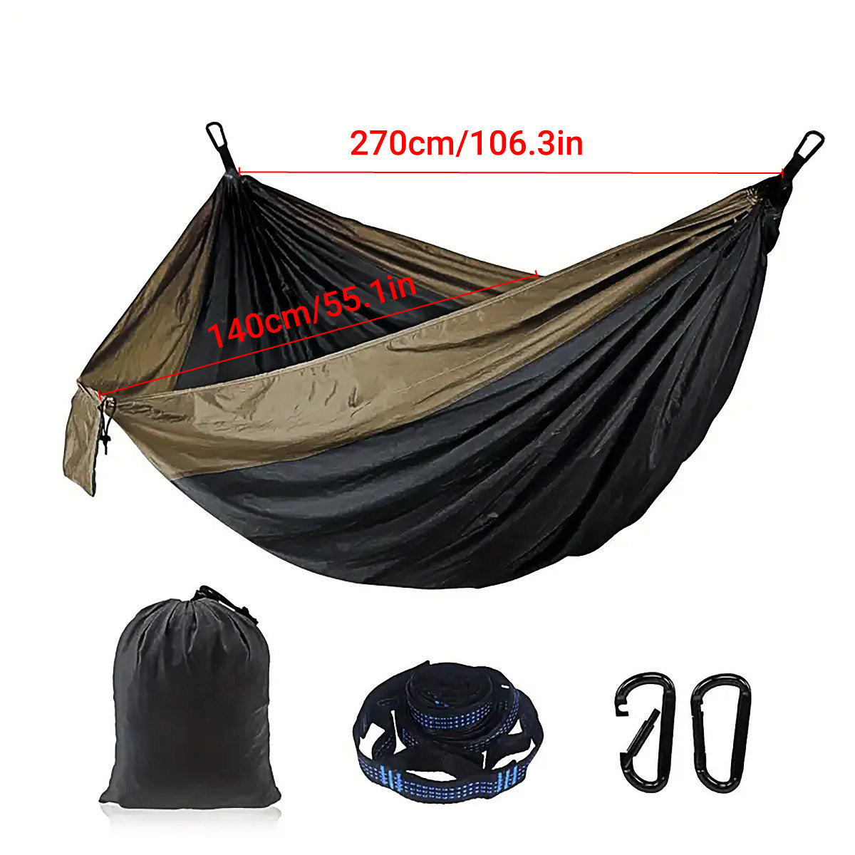 Outdoor Camping Hammock with Adjustable Strap Portable Hanging Bed Travel Swing 3