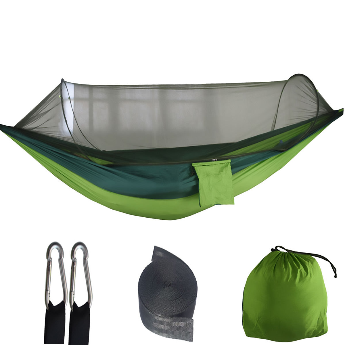 Camping Hammock Tent Set Double Outdoor Hanging Bed With Mosquito Net For Travel - Camouflage 7