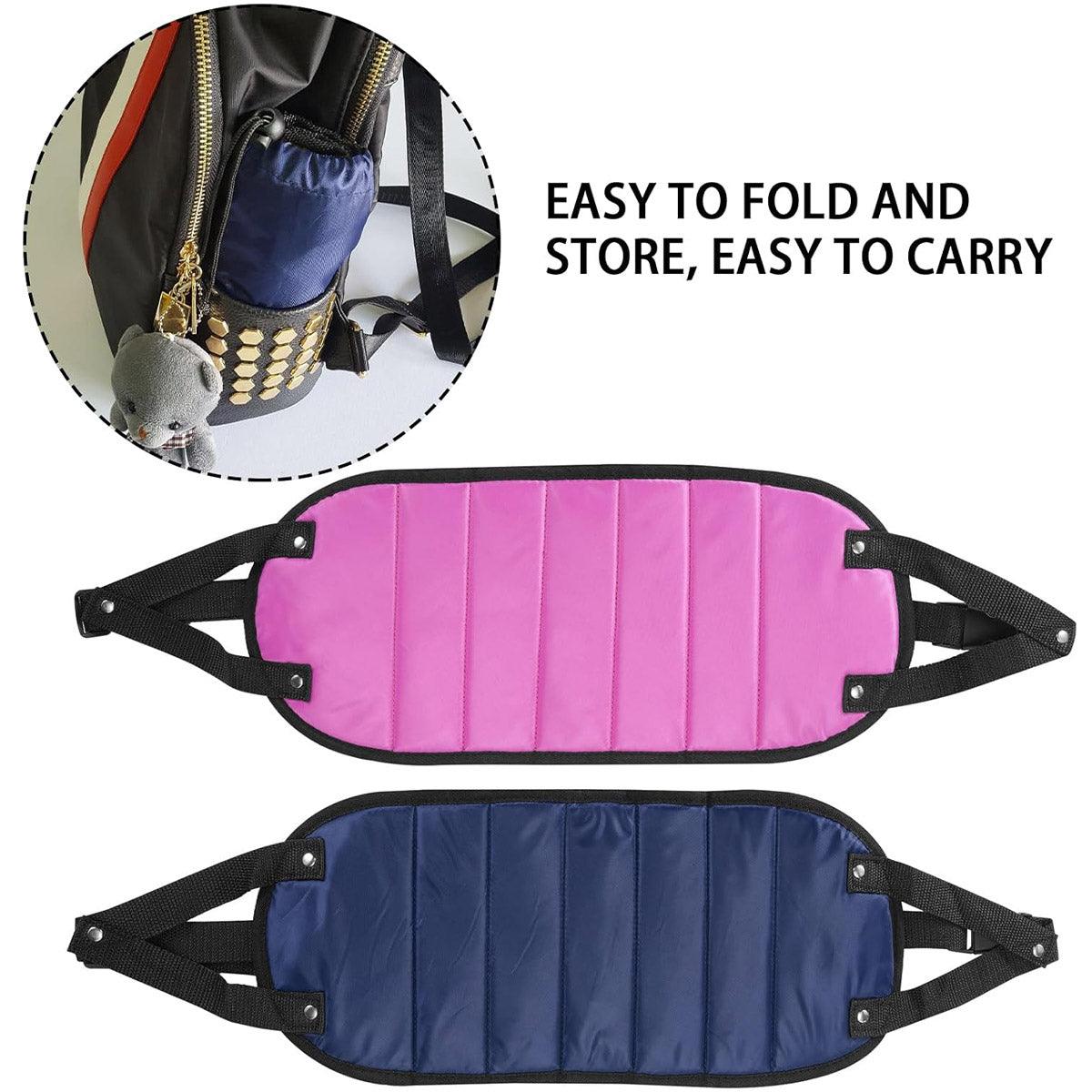 Travel Rest Hammock Office Foot Hammock Portable Rest for Relaxation Support - Navy Blue 5