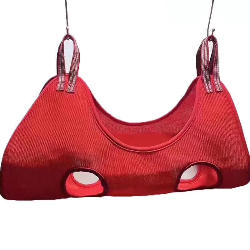 L Size Hammock Helper Pet Dog Cat Grooming Restraint Bags For Bathing Trimming Nail - Red