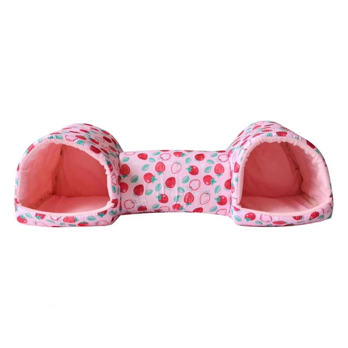 Small Pet Hamster Nest House Cotton Tunnel Comfortable Bedding for Hamsters - Pink 8