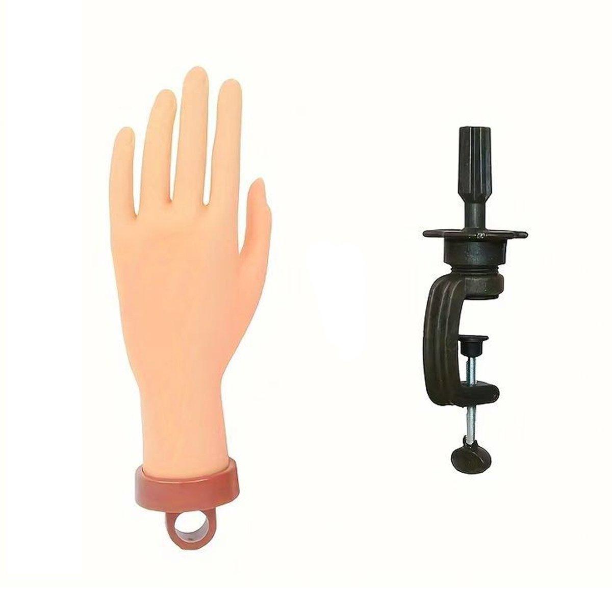Manicure Practice Hand Mould Simulation Fake Hand Desktop Holder for Nail Art