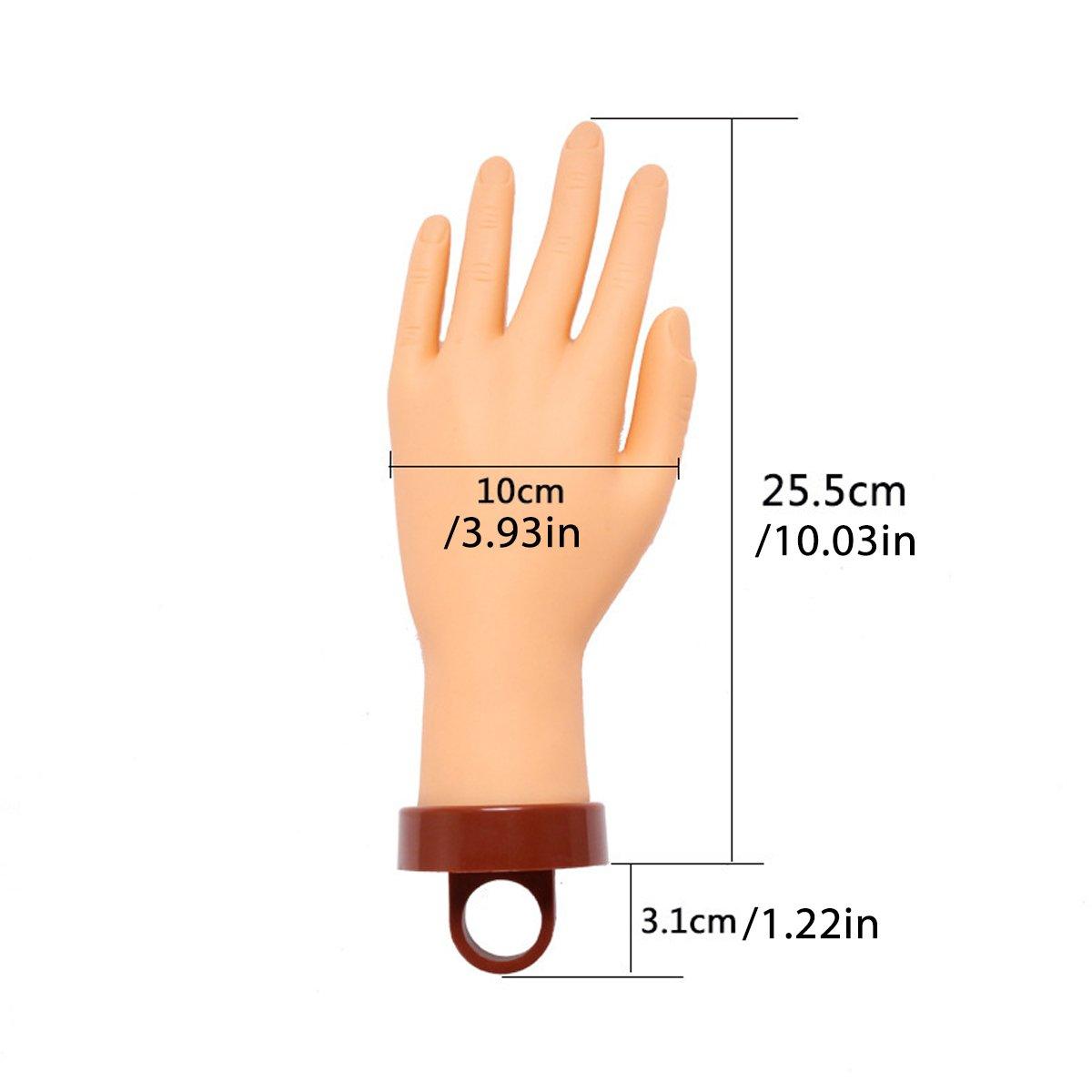 Manicure Practice Hand Mould Simulation Fake Hand Desktop Holder for Nail Art 3