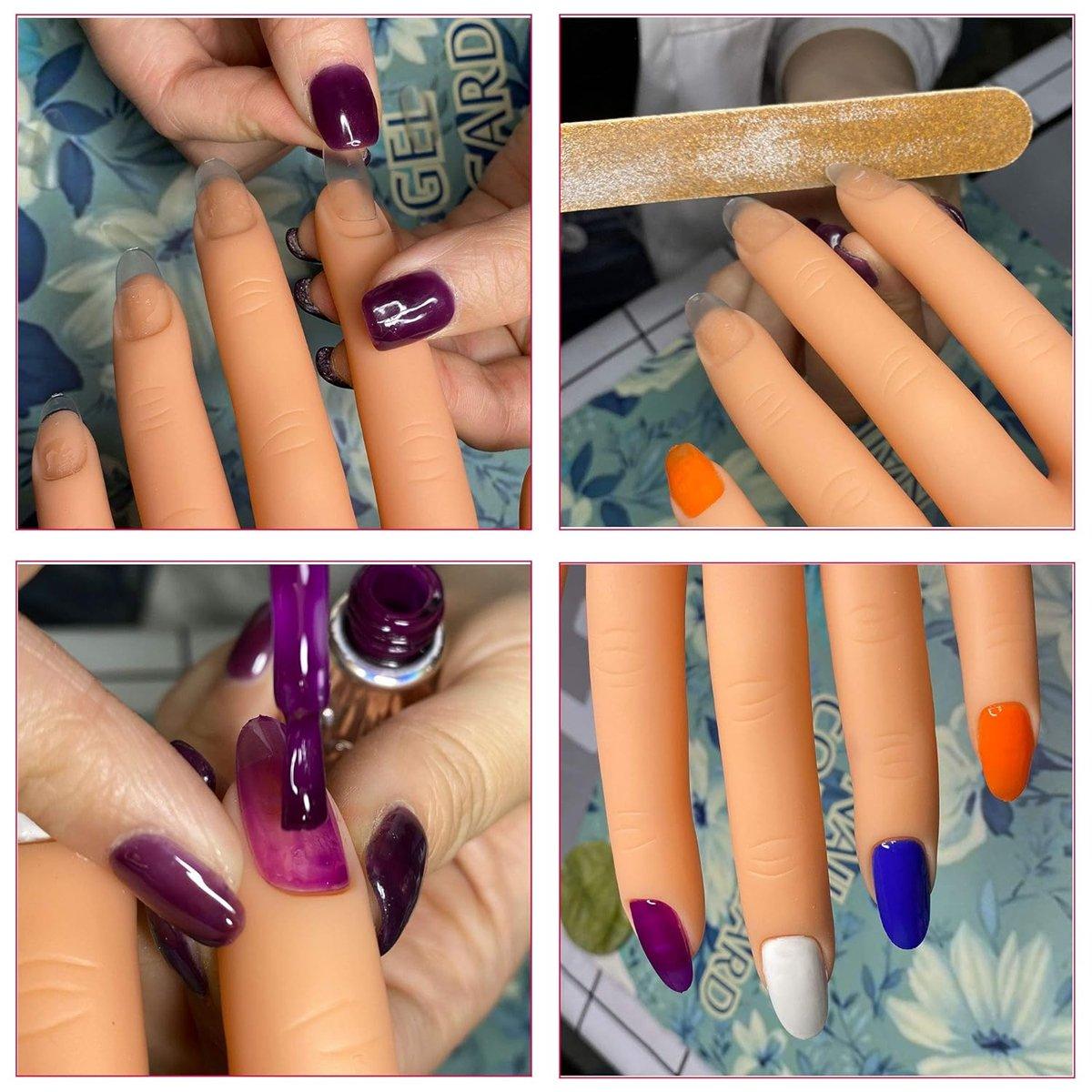 Manicure Practice Hand Mould Simulation Fake Hand Desktop Holder for Nail Art 4