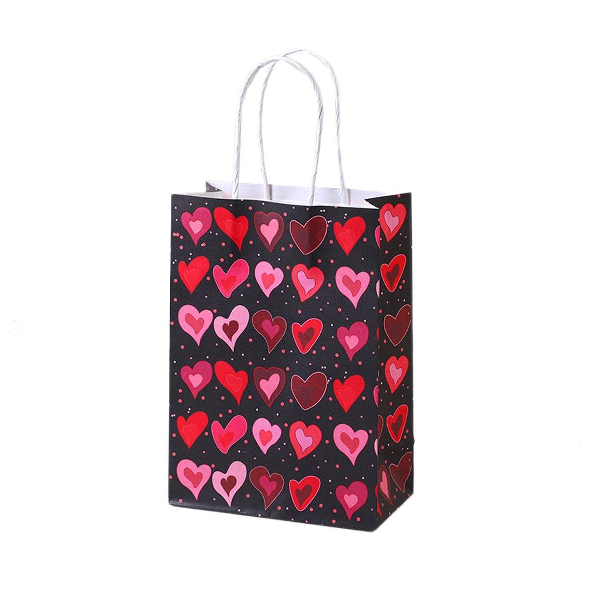 30x Valentines Day Love-Themed Tote Bag Elegant Kraft Paper Handbag Lightweight - Y173 8