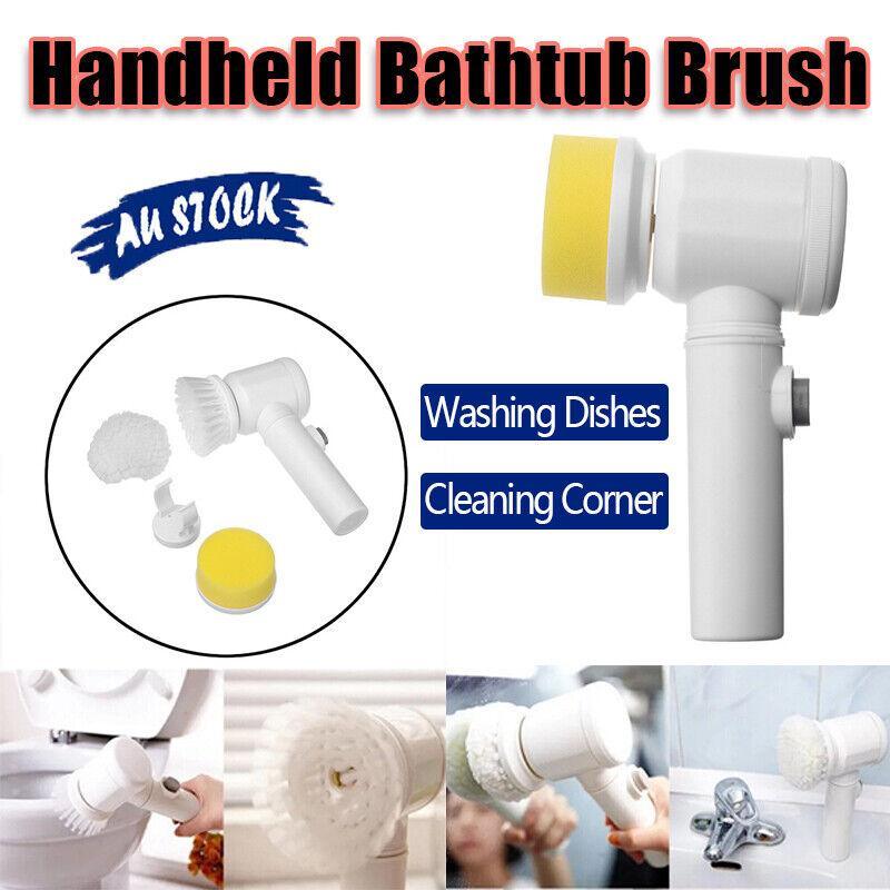 5 in 1 Electric Handheld Cleaning Brush for Bathroom Kitchen Sink Tile Scrub