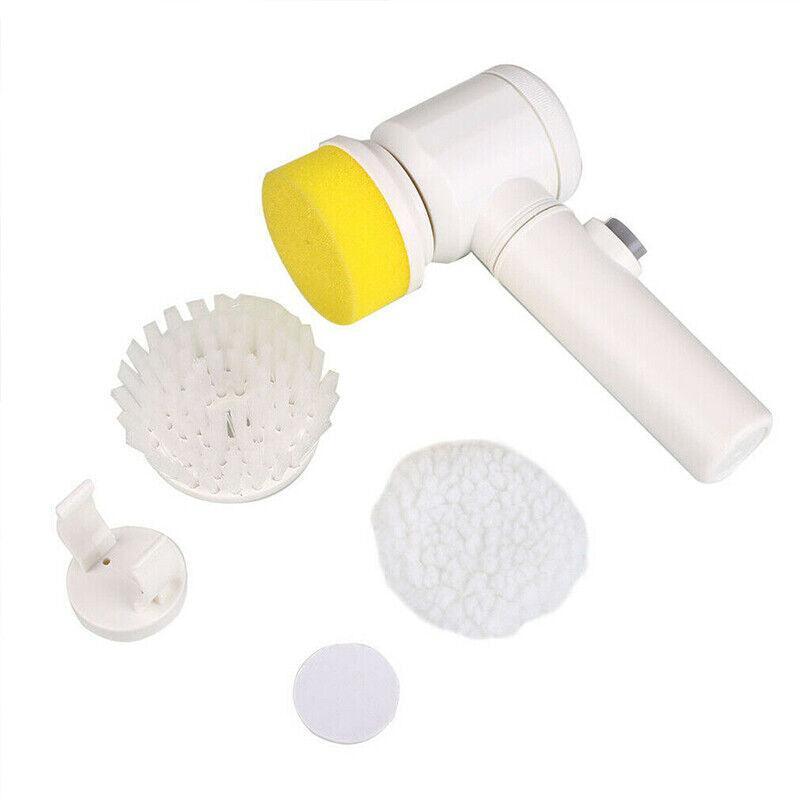 5 in 1 Electric Handheld Cleaning Brush for Bathroom Kitchen Sink Tile Scrub