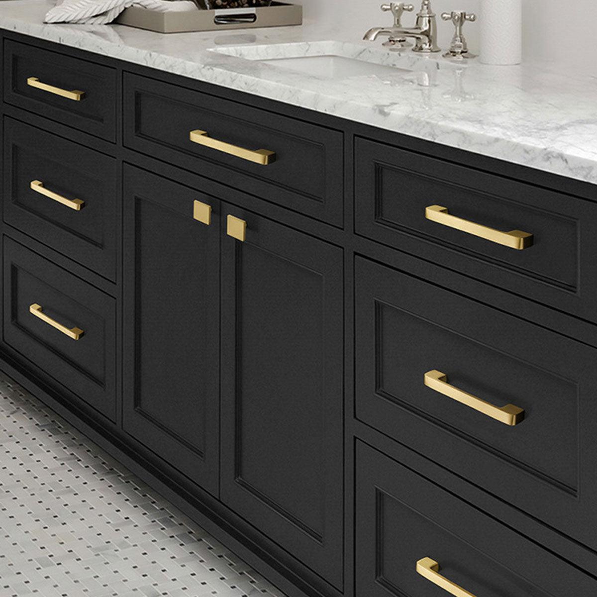 Modern Simple Handle Wardrobe Cabinet Drawer Pull All Copper Gold Door Handle - 192mm 4