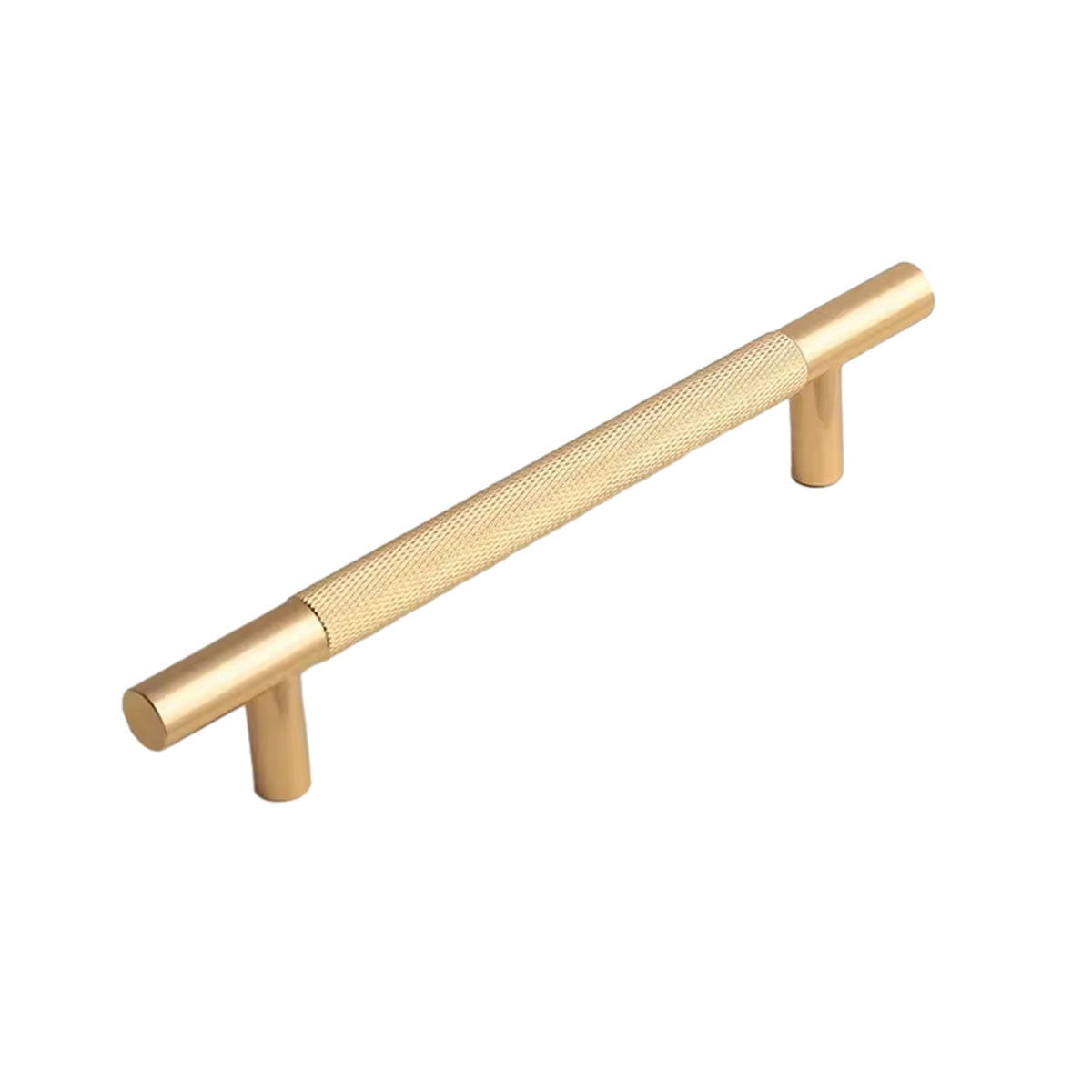 Light Luxury Cabinet Handle Full Copper Gold Straight Knurled Drawer Door Pull - 96mm 8