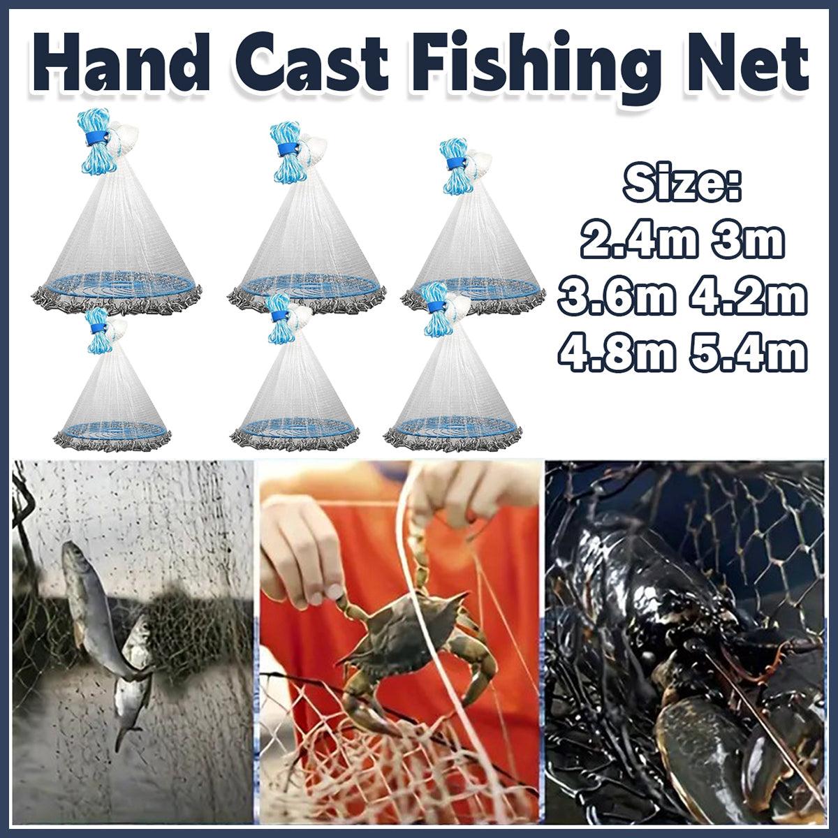 Frisbee Hand Casting Fishing Net Easy Throw Bait Net Swinging Tackle Gear - 240cm
