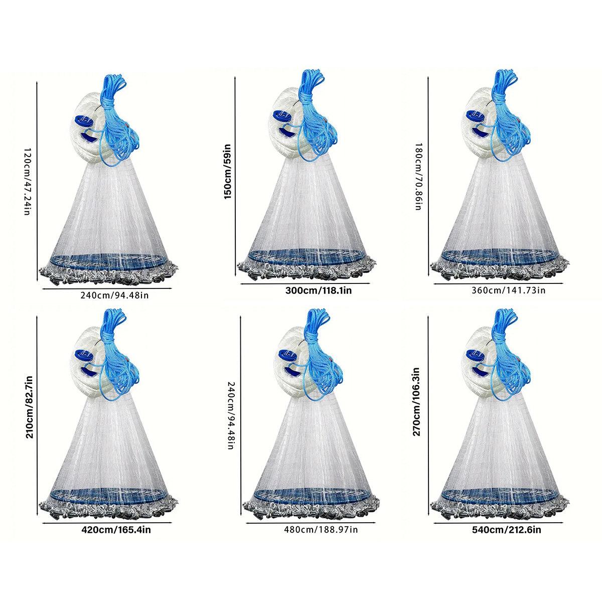 Frisbee Hand Casting Fishing Net Easy Throw Bait Net Swinging Tackle Gear - 480cm 3