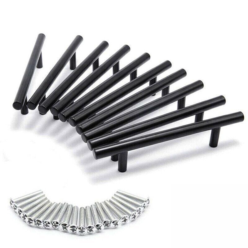 5pcs Silver Kitchen Cabinet Door Handles Stainless Steel Door Drawer Pull T Bar - 250mm/160mm 4