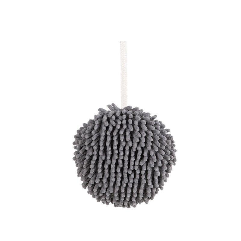 Chenille Hanging Ball Towel for Kitchen Bathroom Hand Drying Absorbent Cloth - Blue 7