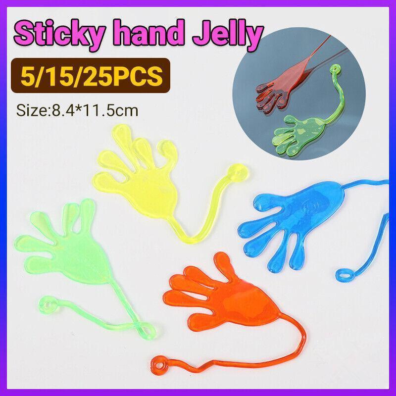 Sticky Hands Stretchy Jelly Toy Party Favour Novelty Gift Stocking Filler - 5PCS