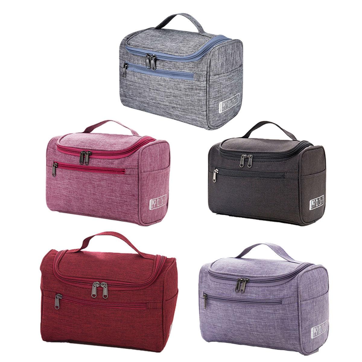 Womens Cosmetic Bag Make Up Case Travel Toiletry Wash Organiser Vanity Nail Box - Grey