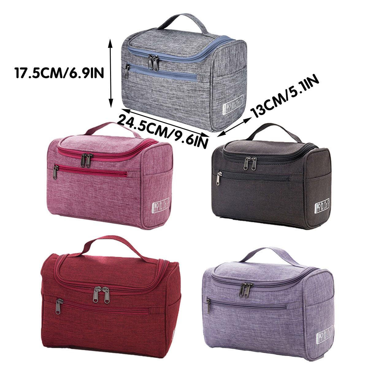 Womens Cosmetic Bag Make Up Case Travel Toiletry Wash Organiser Vanity Nail Box - Rose Red 3