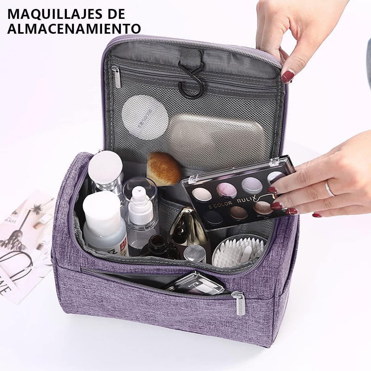 Womens Cosmetic Bag Make Up Case Travel Toiletry Wash Organiser Vanity Nail Box - Rose Red 5