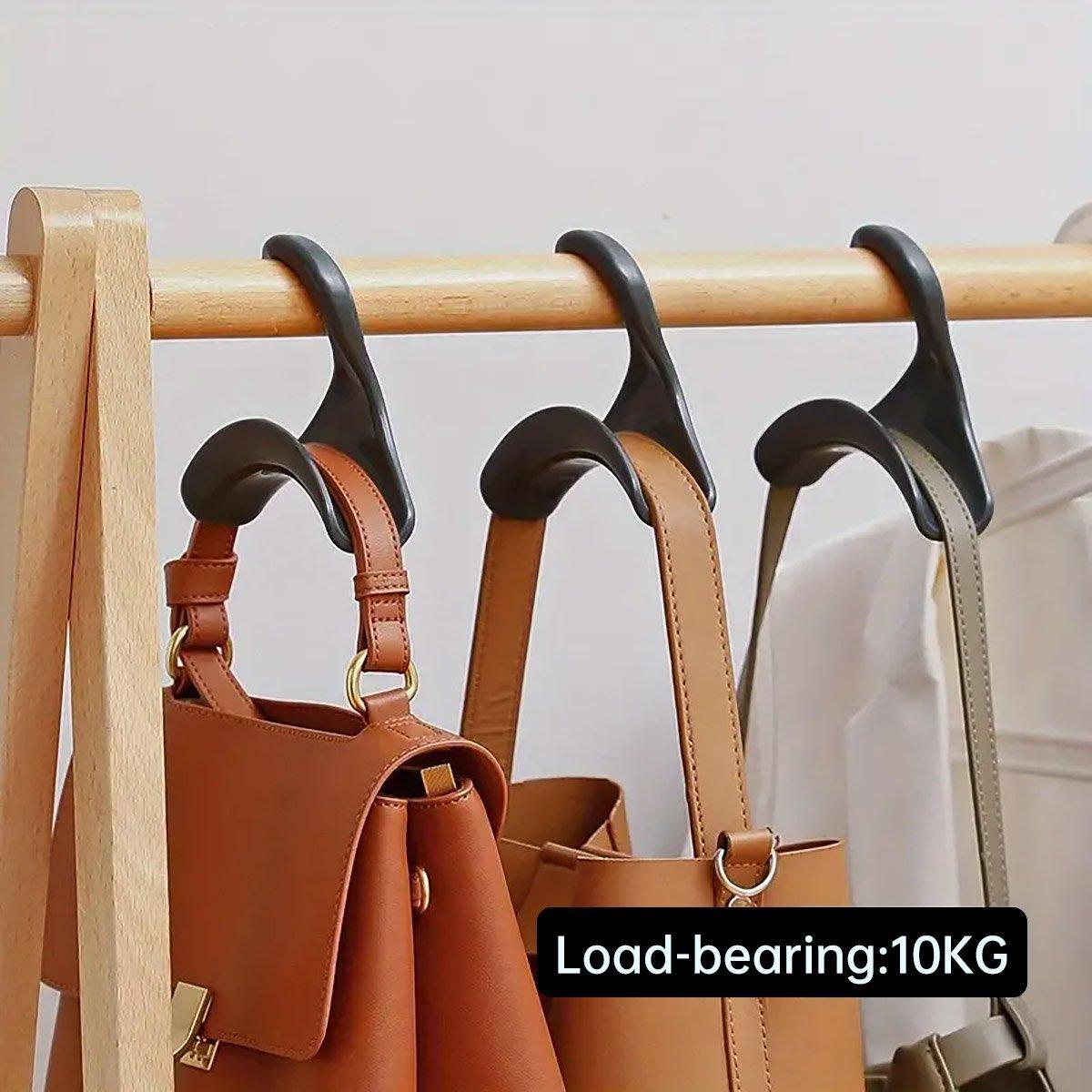 10PCS Wardrobe Plastic Storage Rack Hook Multi-Purpose Hanger Tie Scarf Holder - White 5