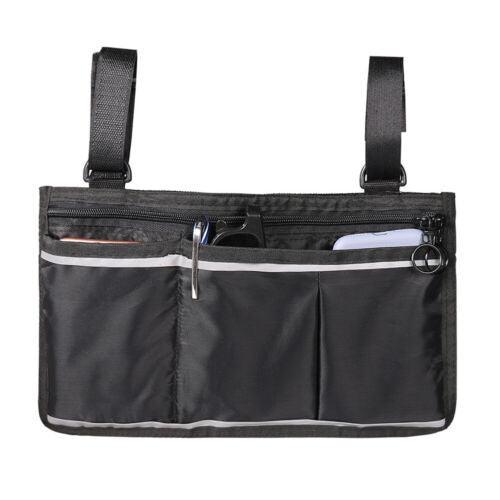 Waterproof Organizer Side Bag for Wheelchairs and Walkers - Black 6