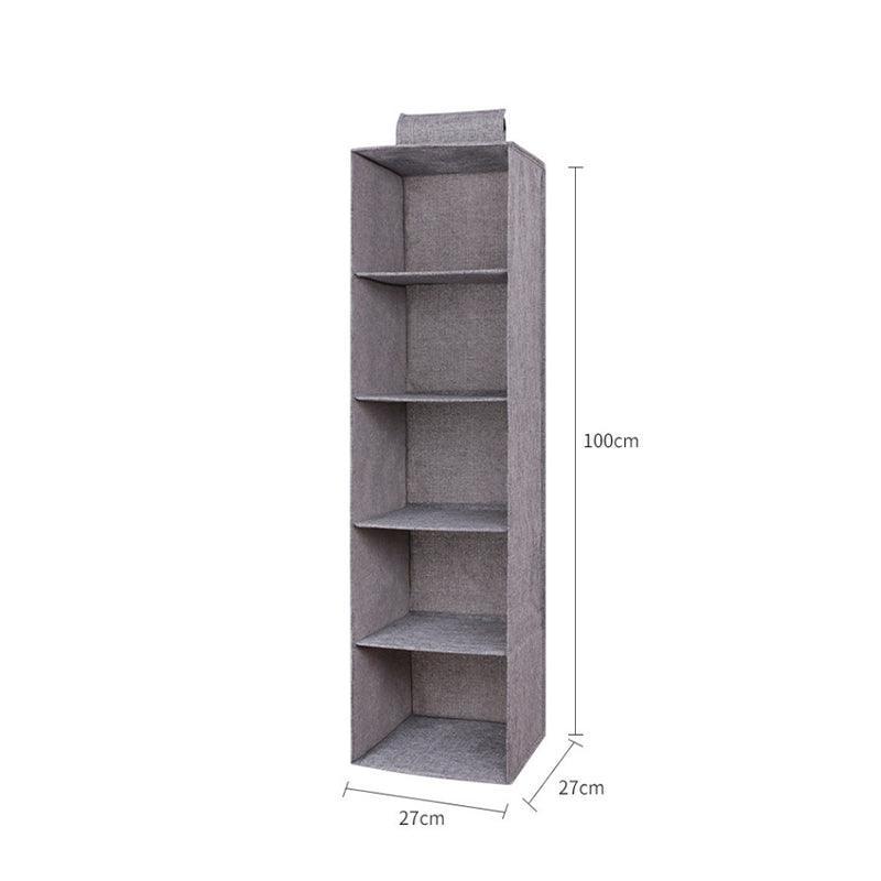 3/4/5 Tier Hanging Closet Organizer Fabric Storage Shelves for Wardrobe and Shoes - 4 Tier 5