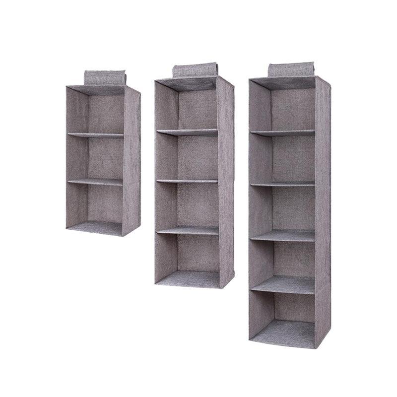 3/4/5 Tier Hanging Closet Organizer Fabric Storage Shelves for Wardrobe and Shoes - 5 Tier