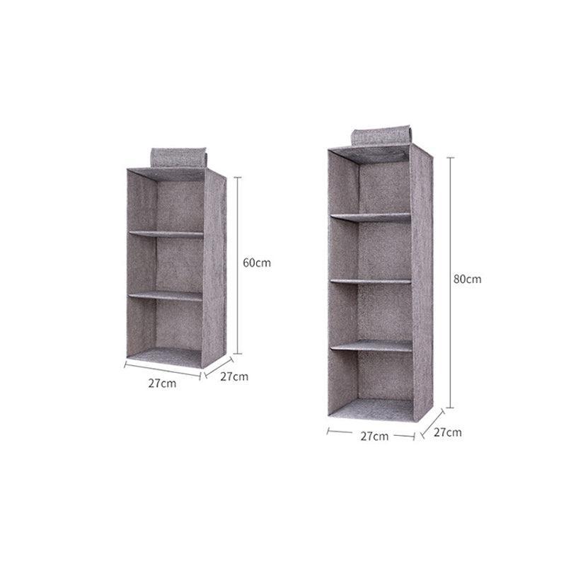 3/4/5 Tier Hanging Closet Organizer Fabric Storage Shelves for Wardrobe and Shoes - 5 Tier 4
