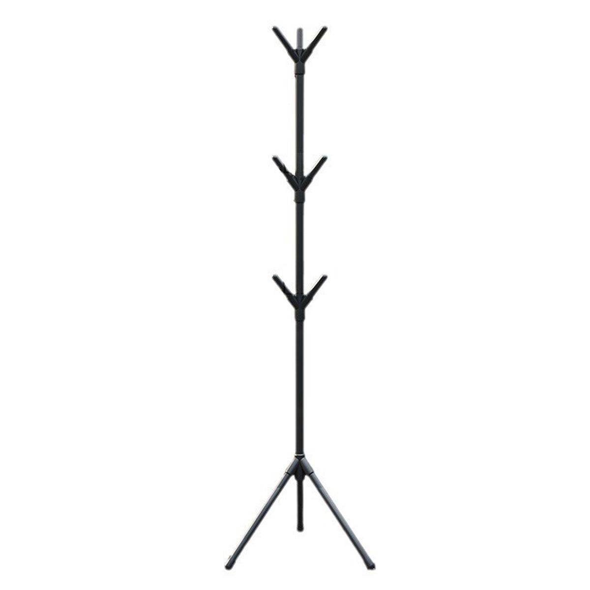6Hooks Coat Stand Rack Clothes Hanger Hat Tree Jacket Umbrella Storage Organizer - Black 7