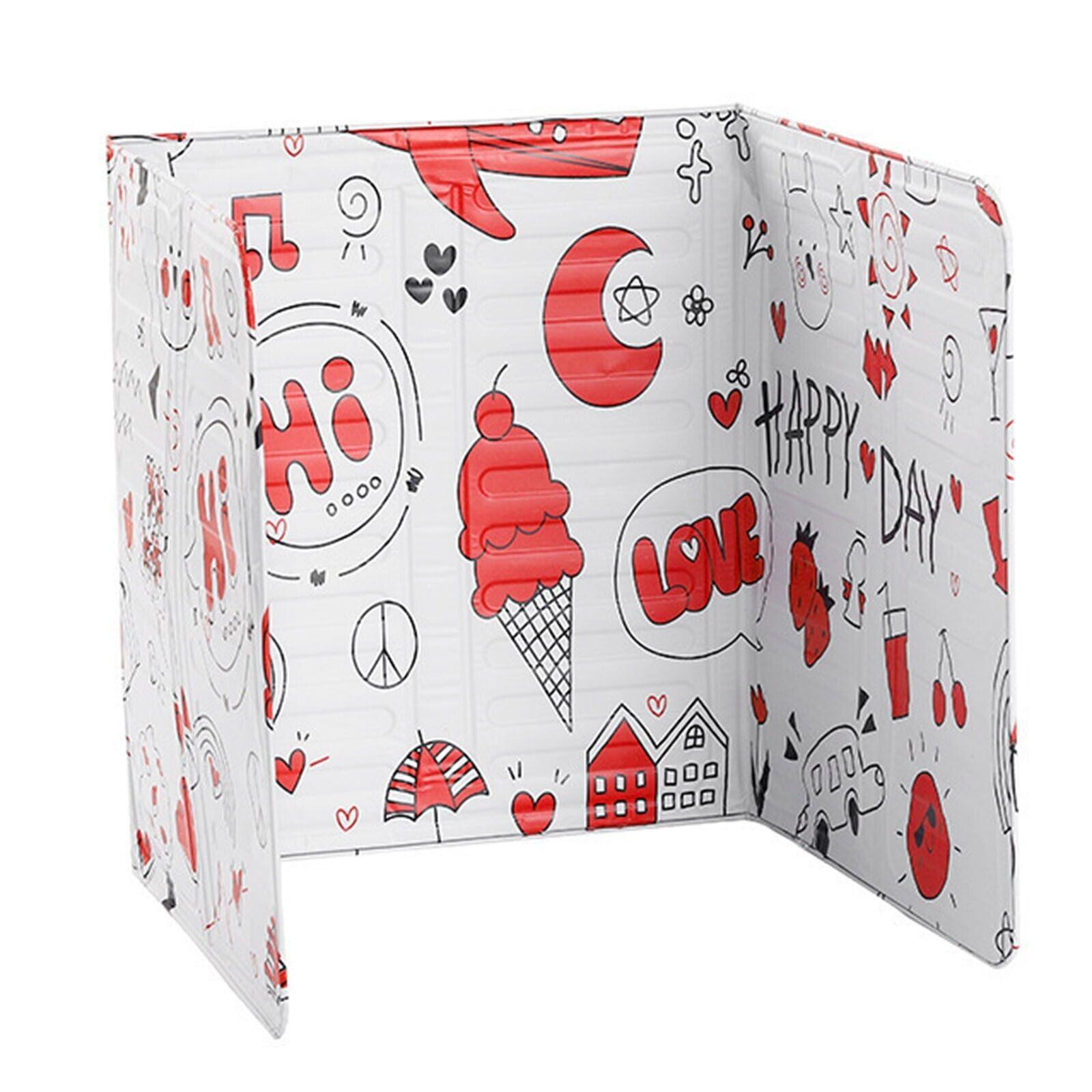 Kitchen Oil Splash Guard Wall Foil Protector Stove Cover Removable Baffle Screen - Black Cactus 8