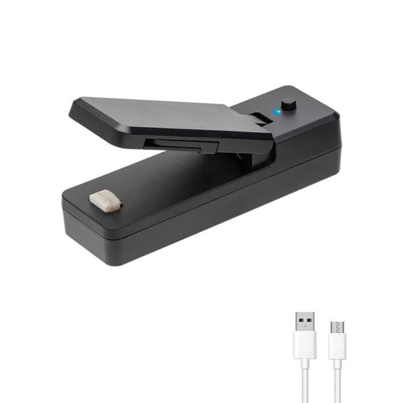 Portable Mini Heat Sealing Machine USB Rechargeable Food Sealer Plastic Bag - Pink 6