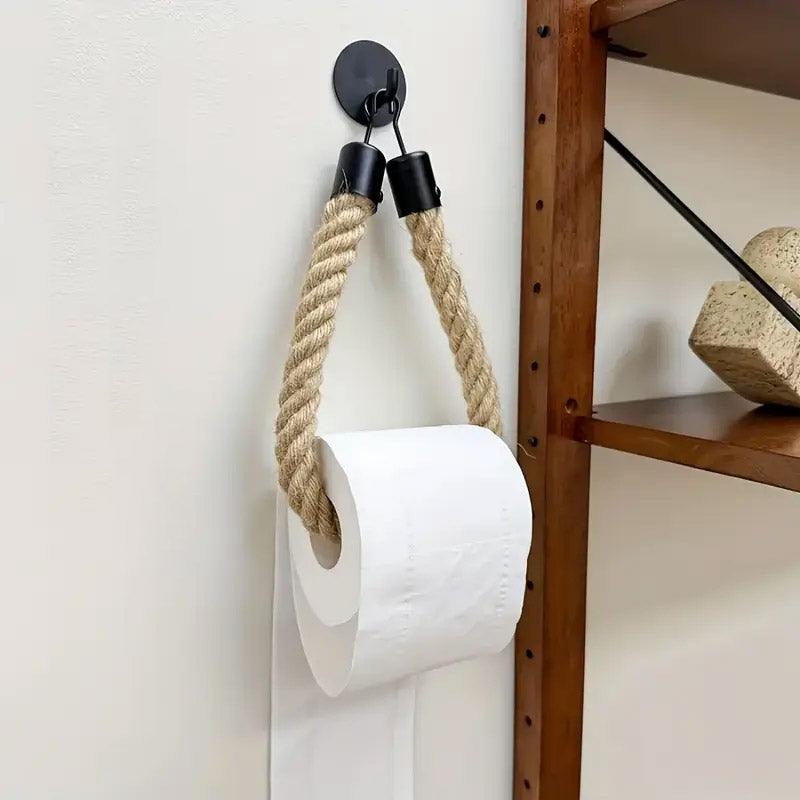 Black Wall Mounted Paper Towel Holder Hanging Roll Dispenser Kitchen Storage 4
