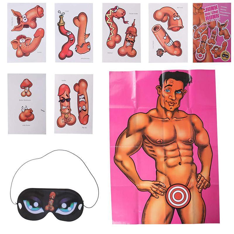 Pin Stick The Junk On The Hunk Adult Game Hens Night Party Dick Willy Bacheloret 5