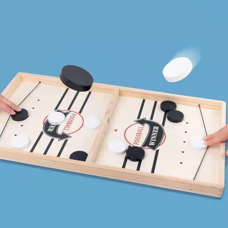 Fast Sling Puck Table Hockey Game Board for Family Party 2 Player Toy Set - L (54X29.5CM) 4