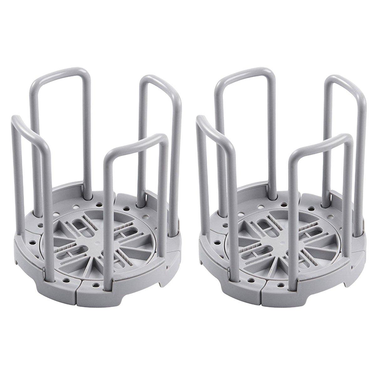 2pcs Kitchen Dish Drying Rack with Drainage Storage Cup Holder Organizer Stand - White 7