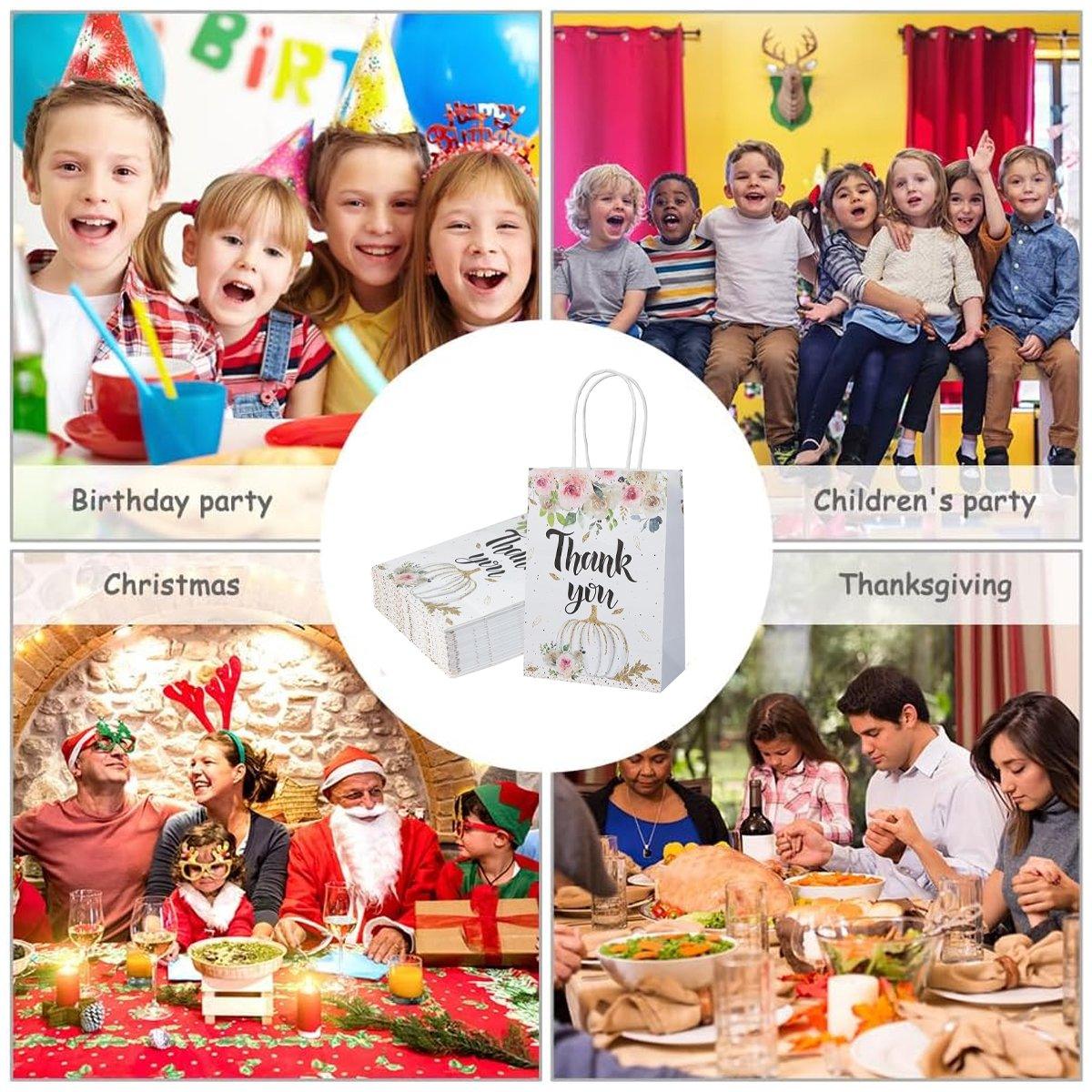 30pcs Printed Gift Bags Holiday Packaging Tote Gift Bags for Christmas Party 4