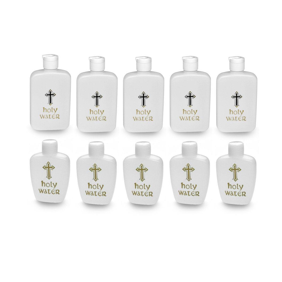 10XHoly Water Bottle Gold For Cross Plastic Portable Holy Water Container Easter 3