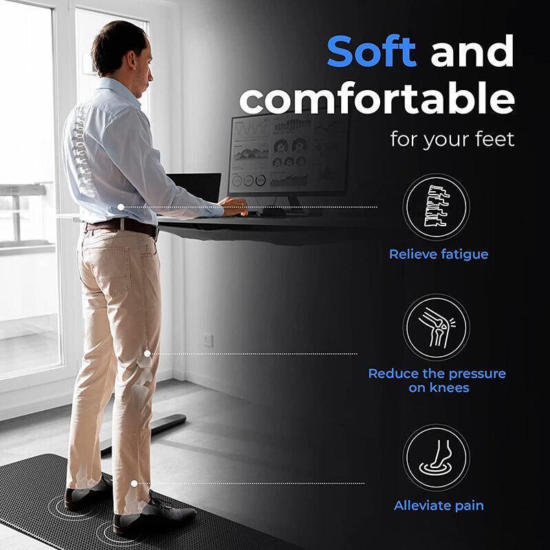 44x75cm Non-Slip Waterproof Kitchen Door Mat Floor Rug Carpet Anti-Oil Easy Clean - Grey 5