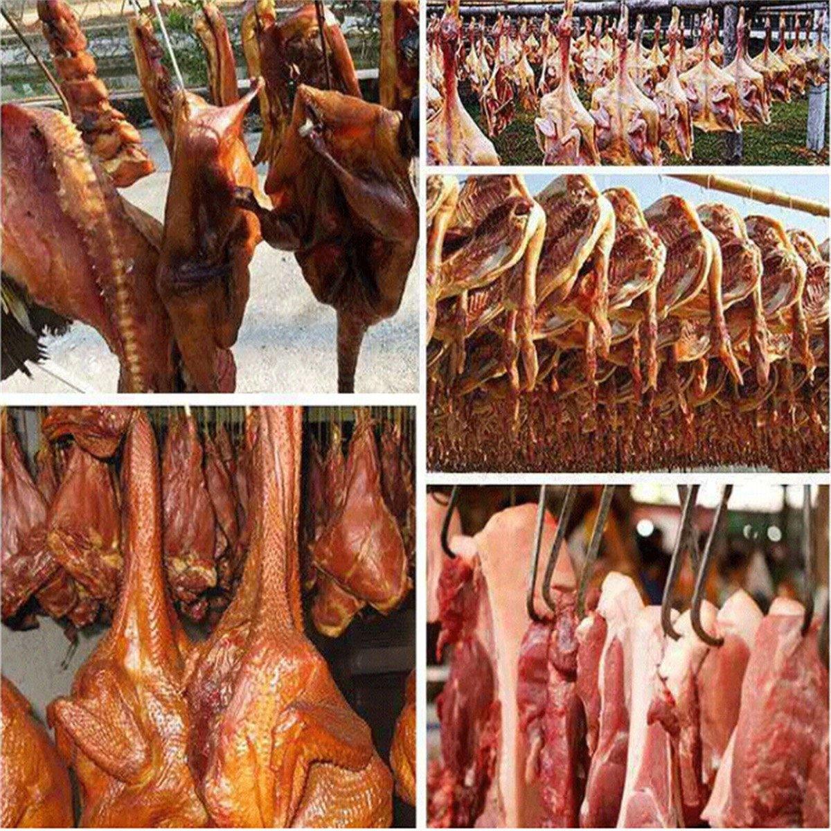 10PCS Steel S Meat Hooks for Beef Pork Lamb Roast Duck BBQ Grill Oven Hanging - L 4