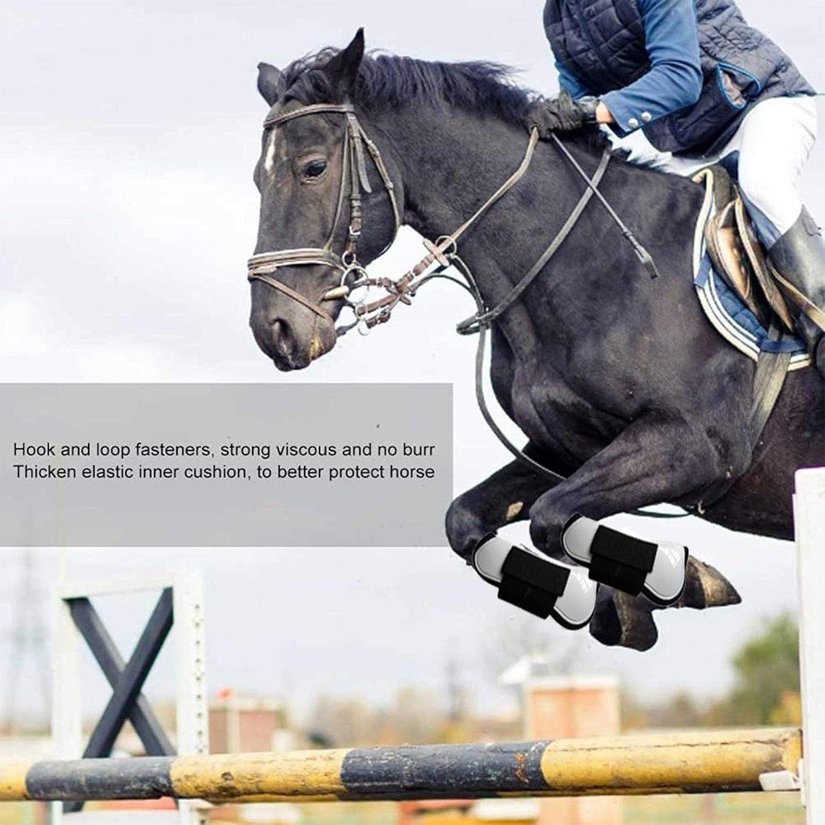 4pcs Show Jumping Horse Leg Warmers Gaiters for Joint Protection Equine Gear - Brown 5