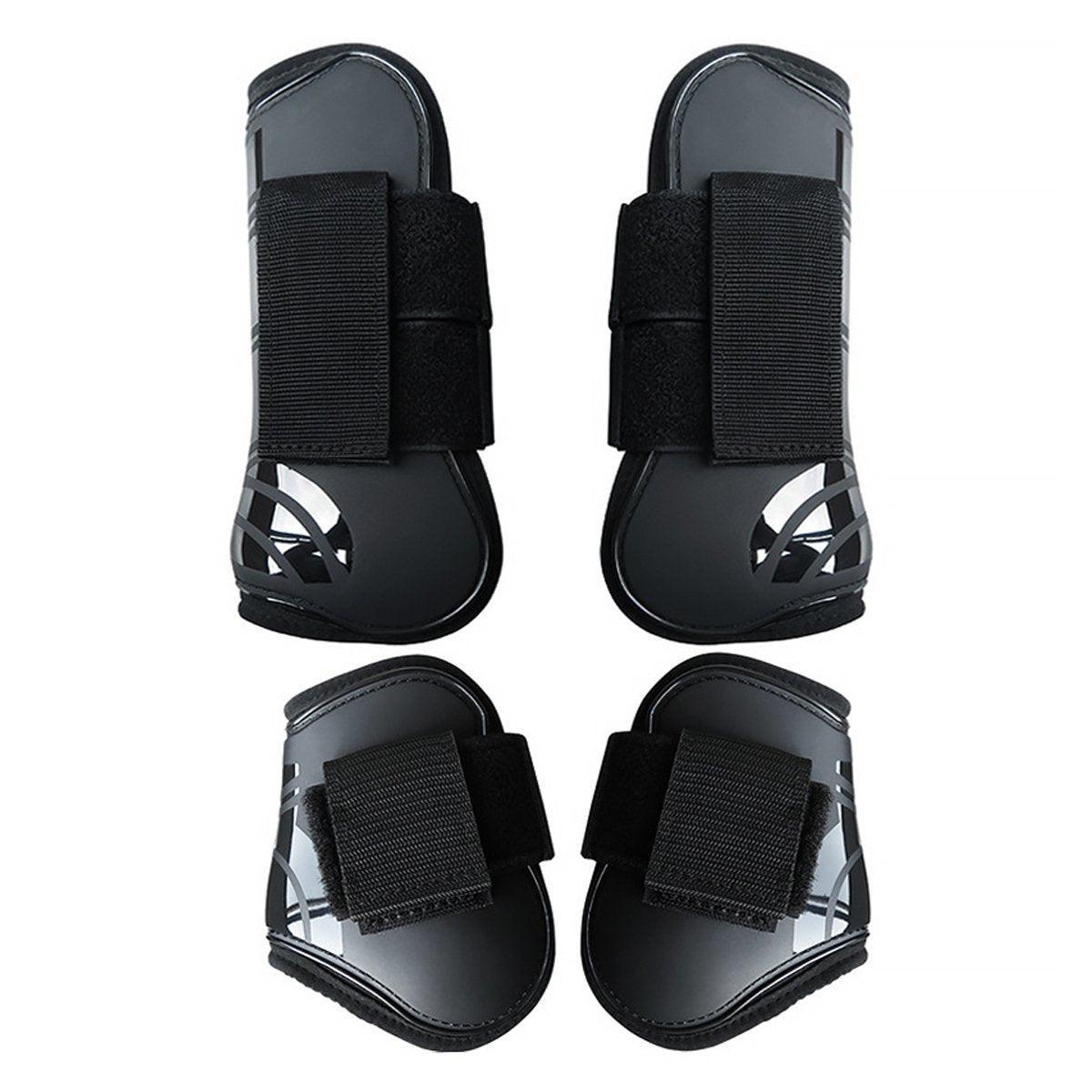 4pcs Show Jumping Horse Leg Warmers Gaiters for Joint Protection Equine Gear - White 6