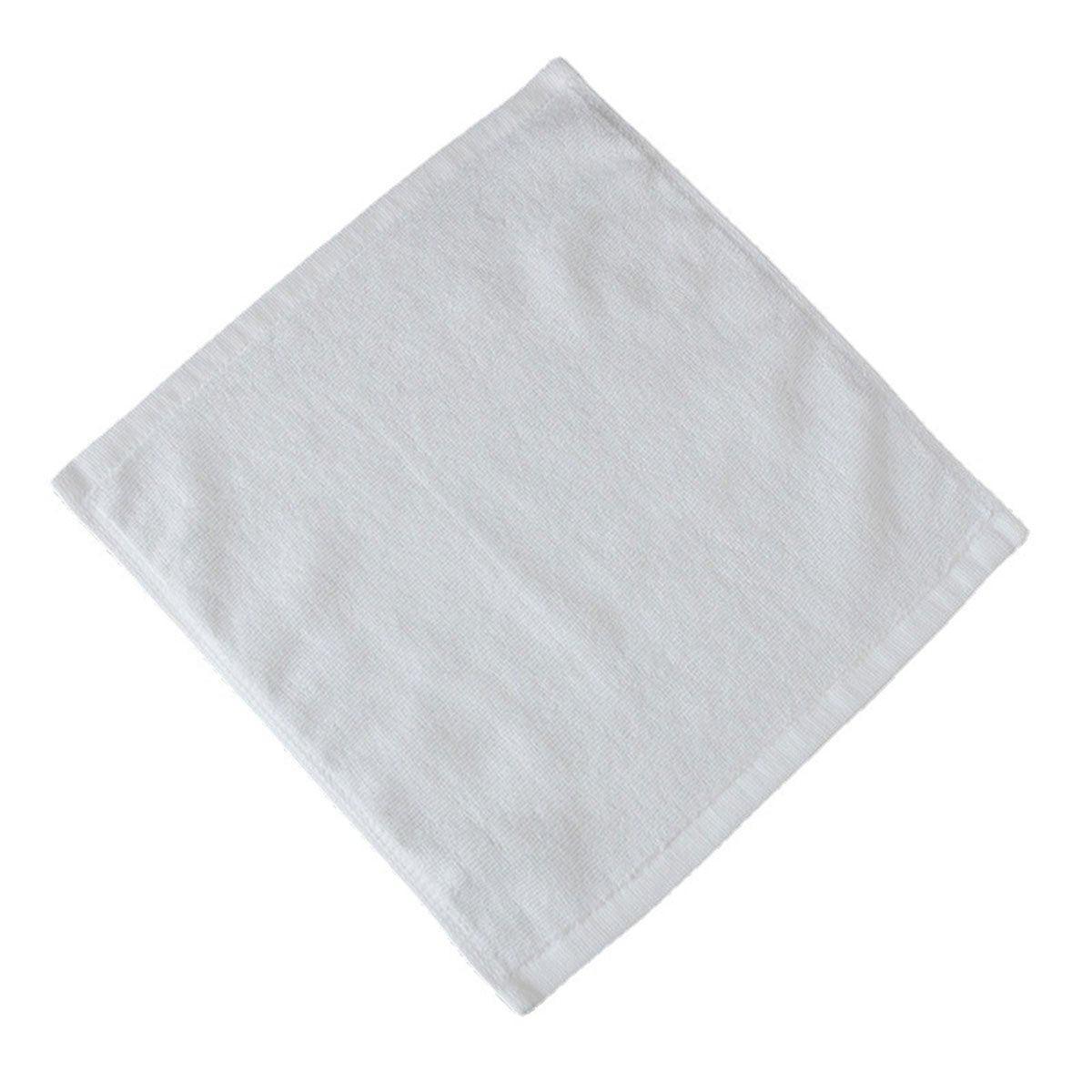 6PCS Hotel Cotton Face Towel White Soft Square Cloth Beauty Salon KTV Thick Wash - 35x35cm-Patternless-70g 7