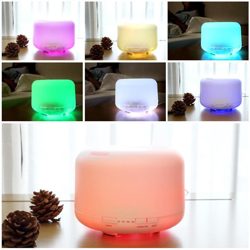 500ML Aroma Aromatherapy Diffuser LED Oil Ultrasonic Air Humidifier Purifier - Light Wood 4