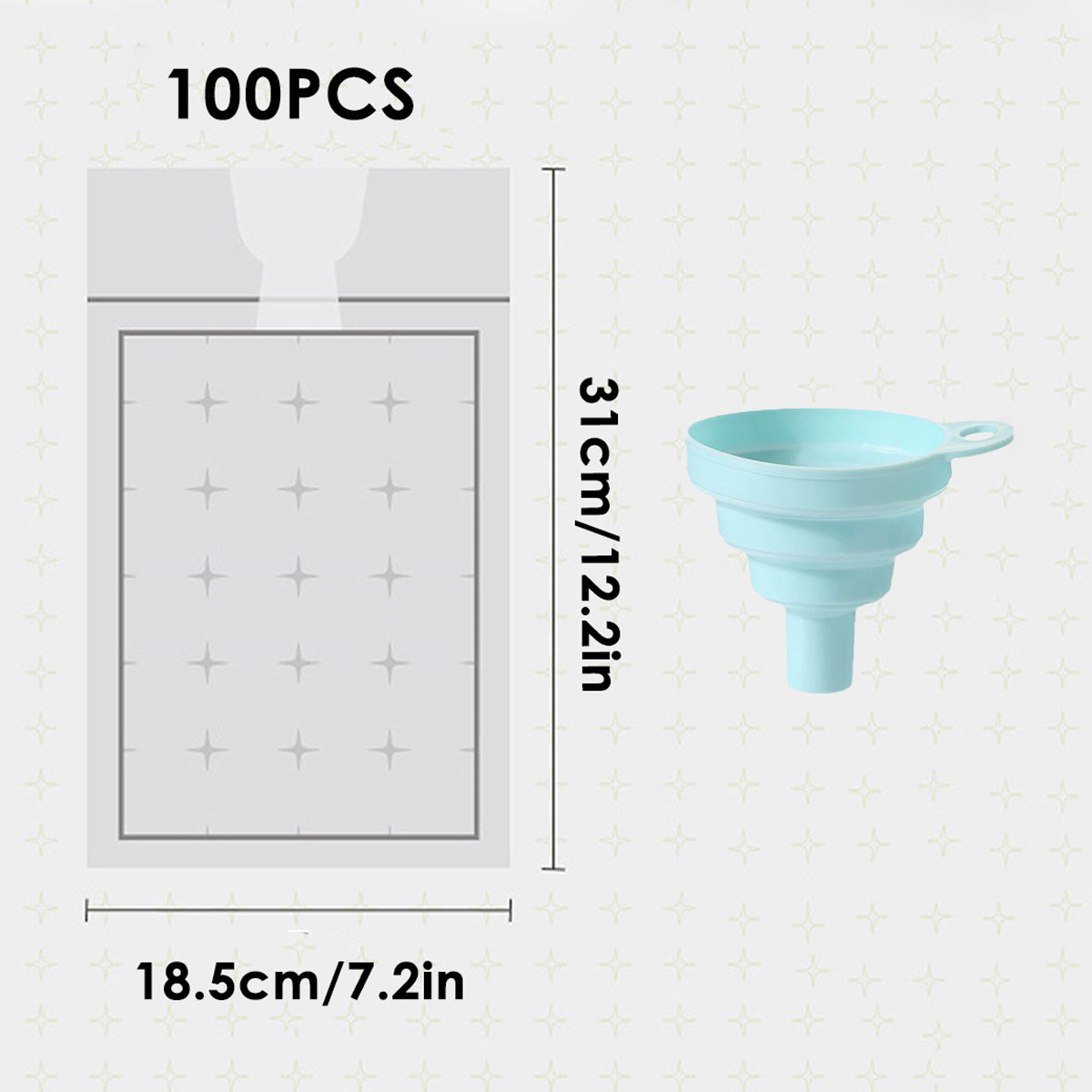 Disposable Ice Pack Bag 100PCS Water Injection Ice Cube Mold Tear Ice Grid 3